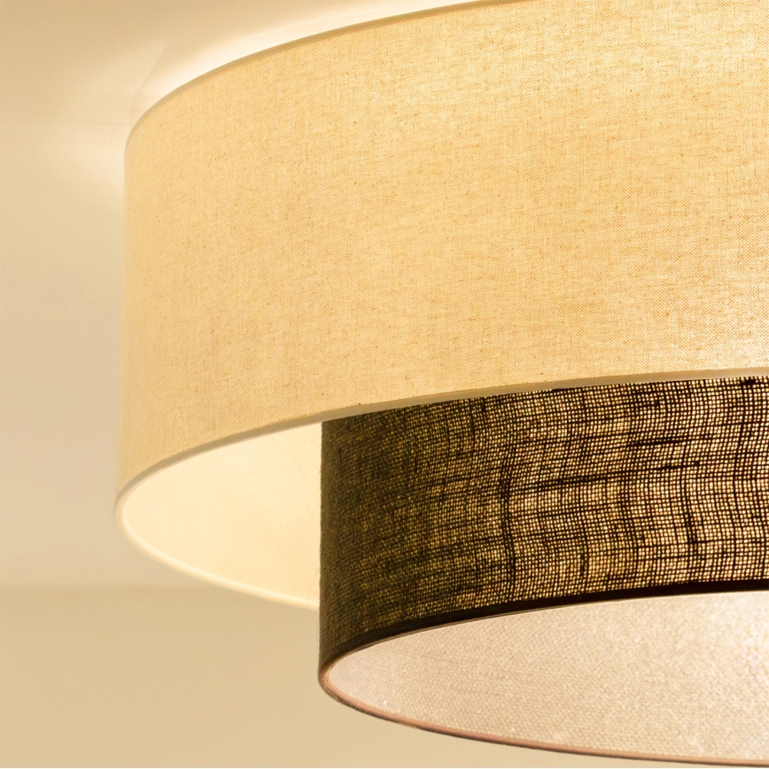 Brilagi - LED stropno svetilo BOHO STYLE 3xE27/15W/230V, premer 80 cm, kremno/rjavo