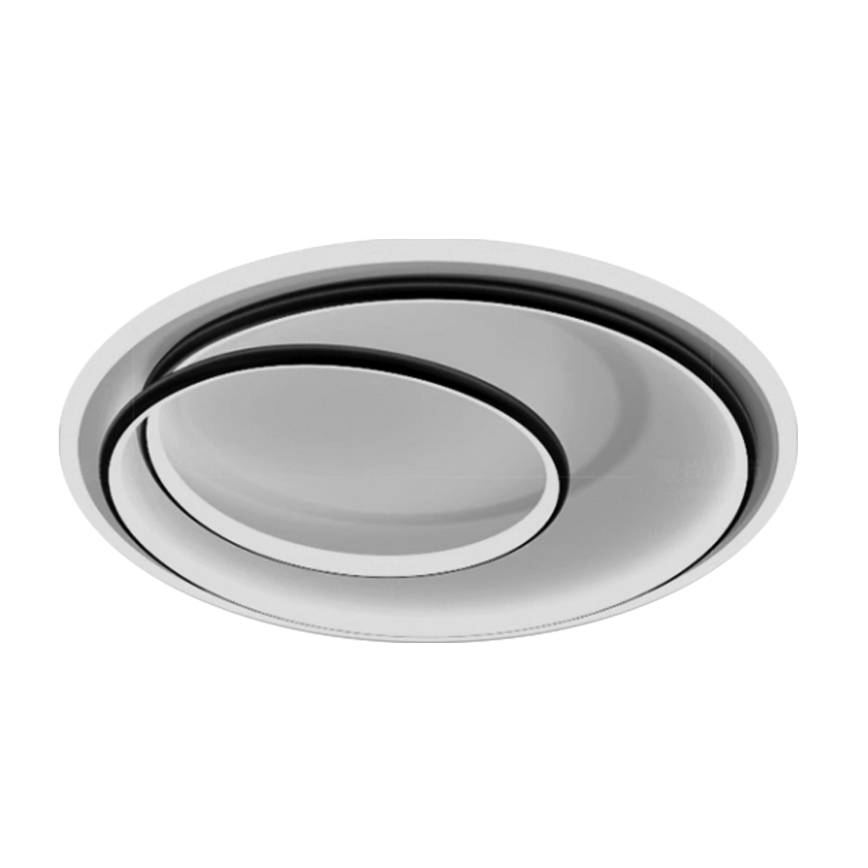 Brilagi - LED zatemnljivo stropno svetilo FLARE LED/38W/230V 3000-6000K premer 48 cm črna/bela + daljinski upravljalnik