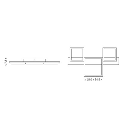 Brilagi - LED stropno svetilo PLANK LED/30W/230V 4000K 34,5x65 cm leseno