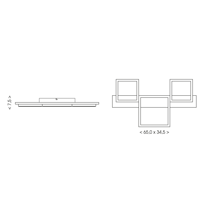Brilagi - LED stropno svetilo PLANK LED/30W/230V 4000K 34,5x65 cm leseno