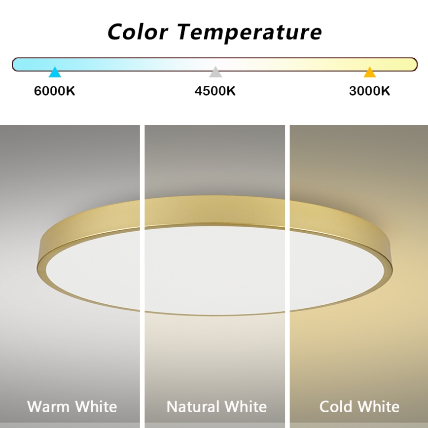 Brilagi - stropna LED svetilka POOL LED/180W/230V 3000/4000/6000K, premer 120 cm, zlata