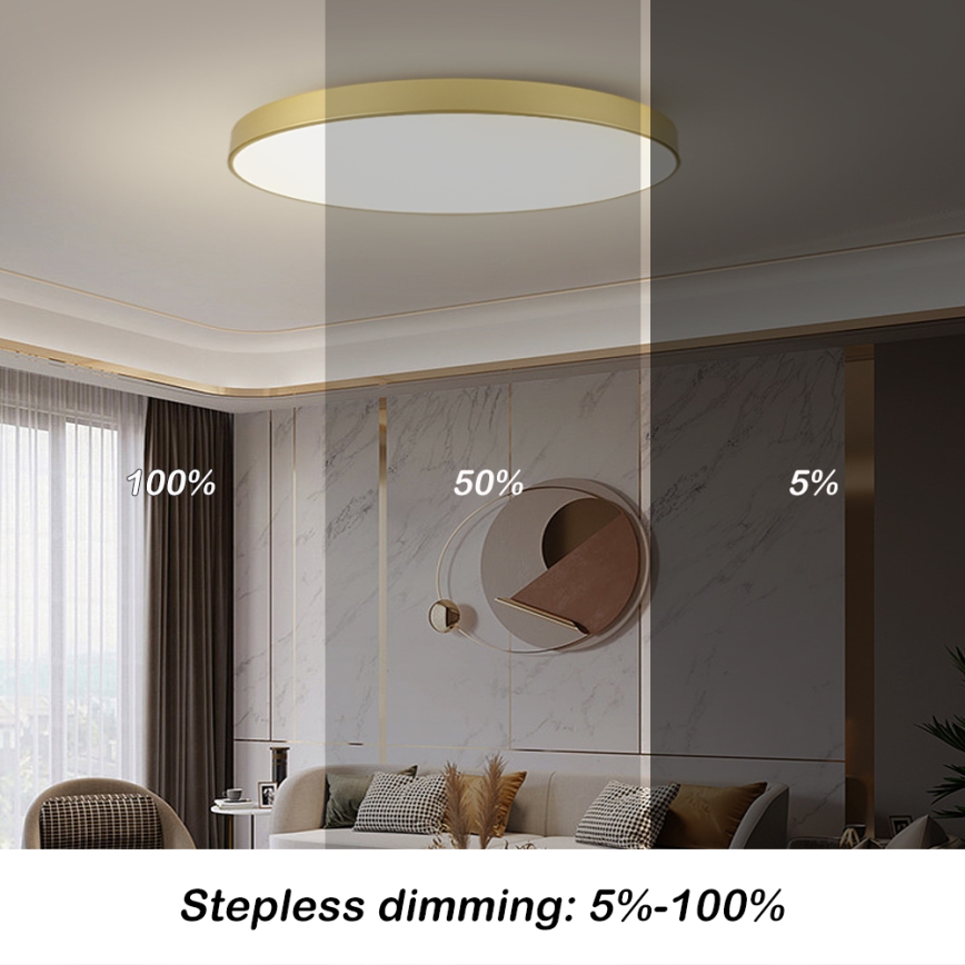 Brilagi - stropna LED svetilka POOL LED/180W/230V 3000/4000/6000K, premer 120 cm, zlata