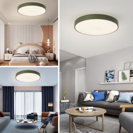 Brilagi - stropna LED svetilka z nastavljivo jakostjo svetlobe POOL LED/60W/230V 3000-6000K premer 60 cm zelena + daljinski upravljalnik