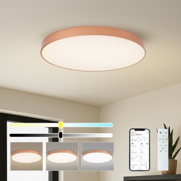 Brilagi - LED stropno svetilo POOL SMART, z zatemnitvijo, 100W/230V, 3000-6000K, premer 80 cm, Wi-Fi Tuya, bronasto + daljinski upravljalnik