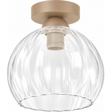 BRILAGI - LED stropno svetilo RETRO GLASS 1xE27/60W/230V, premer 25 cm, bež/prozorno