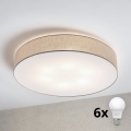 Brilagi - LED stropno svetilo SIRIJA 6xE27/15W/230V, premer 80 cm, bež