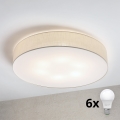Brilagi - LED stropno svetilo SIRIJA 6xE27/60W/230V premer 80 cm kremno