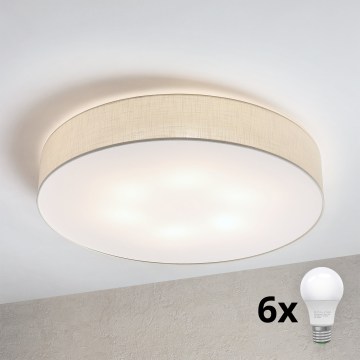 Brilagi - LED stropno svetilo SIRIJA 6xE27/60W/230V premer 80 cm kremno