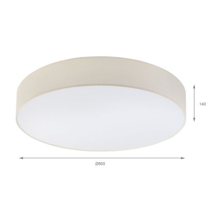 Brilagi - LED stropno svetilo SIRIJA 6xE27/60W/230V premer 80 cm kremno