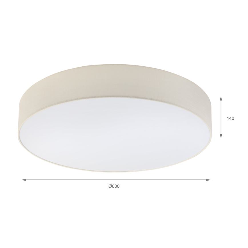 Brilagi - LED stropno svetilo SIRIJA 6xE27/60W/230V premer 80 cm kremno