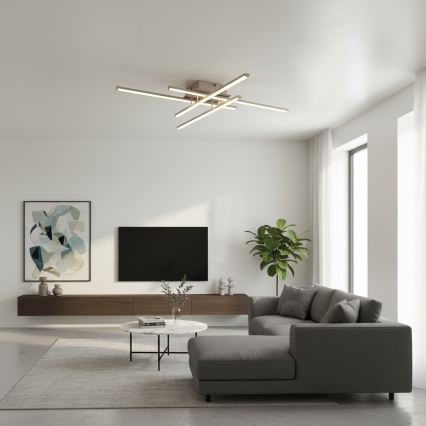 Brilagi - LED stropna svetilka STRIPES LED/37W/230V 68x68 cm srebrna