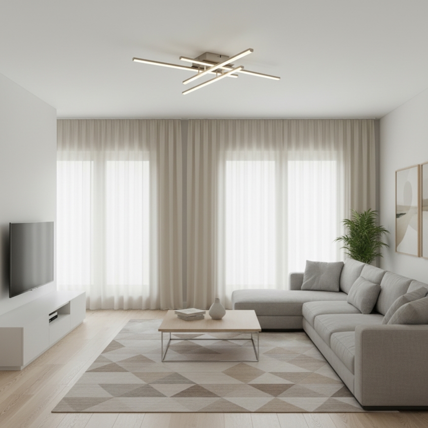 Brilagi - LED stropna svetilka STRIPES LED/37W/230V 68x68 cm srebrna