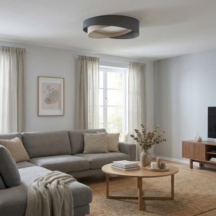 BRILAGI - LED Stropna svetilka VELVET TWIST LED/24W/230V 4000K Ø 55 cm siva/kremna