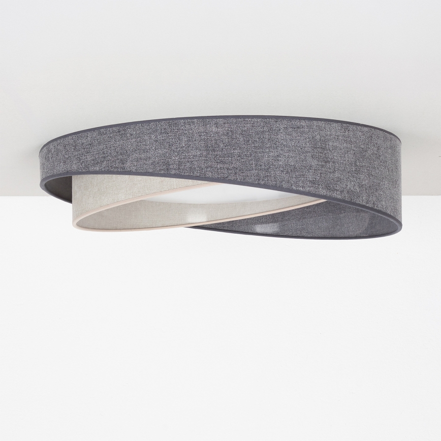 BRILAGI - LED Stropna svetilka VELVET TWIST LED/24W/230V 4000K Ø 55 cm siva/kremna