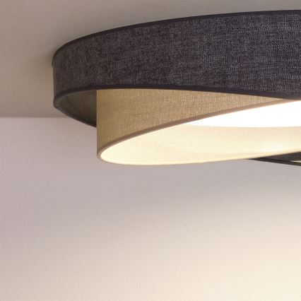 BRILAGI - LED Stropna svetilka VELVET TWIST LED/24W/230V 4000K Ø 55 cm siva/kremna