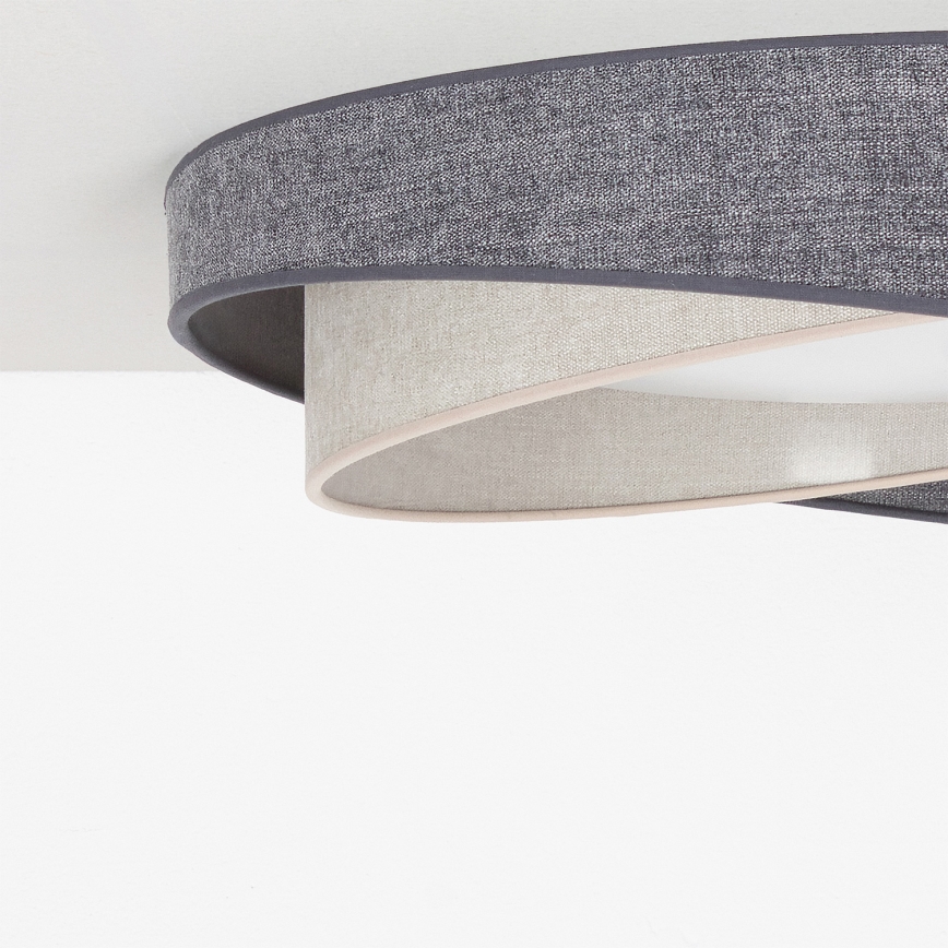 BRILAGI - LED Stropna svetilka VELVET TWIST LED/24W/230V 4000K Ø 55 cm siva/kremna