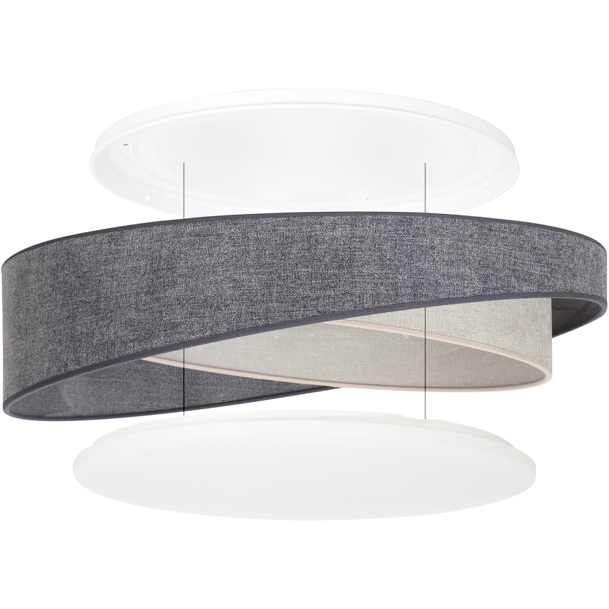 BRILAGI - LED Stropna svetilka VELVET TWIST LED/24W/230V 4000K Ø 55 cm siva/kremna