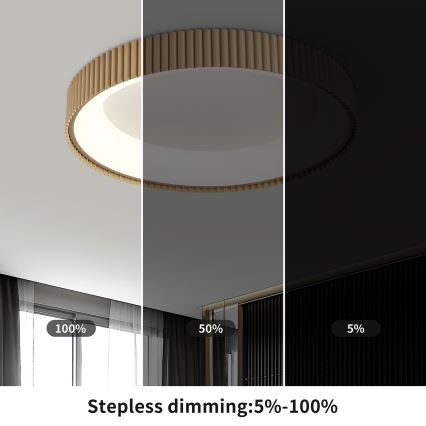 Brilagi - LED zatemnjevalna stropna svetilka FALCON MODERN LED/54W/230V 3000-6500K 60 cm bež + daljinski upravljalnik