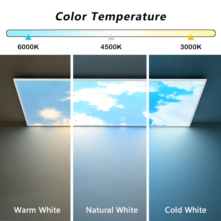 Brilagi - LED zatemnljivo stropno svetilo SLIMFRAME SKY LED/80W/230V 120x60 cm 3000-6000K srebrno/modro + daljinski upravljalnik
