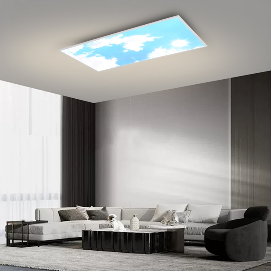 Brilagi - LED zatemnljivo stropno svetilo SLIMFRAME SKY LED/80W/230V 120x60 cm 3000-6000K srebrno/modro + daljinski upravljalnik
