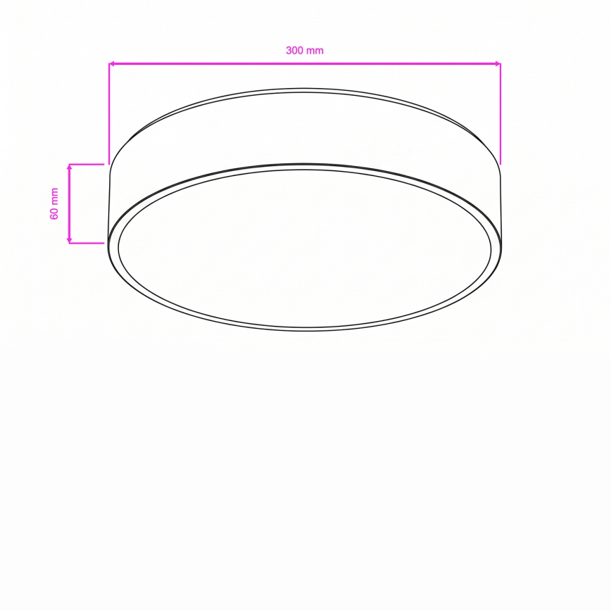 Brilagi - LED kopalniška stropna svetilka POOL LED/24W/230V 3000/4000/5500K premer 30 cm IP54 matni krom