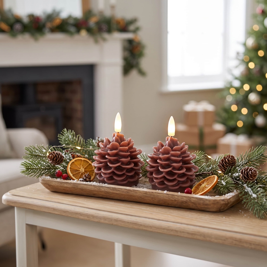 BRILAGI - LED sveča LED/1xCR2032 rjava