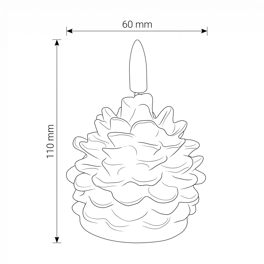 BRILAGI - LED sveča LED/1xCR2032 rjava