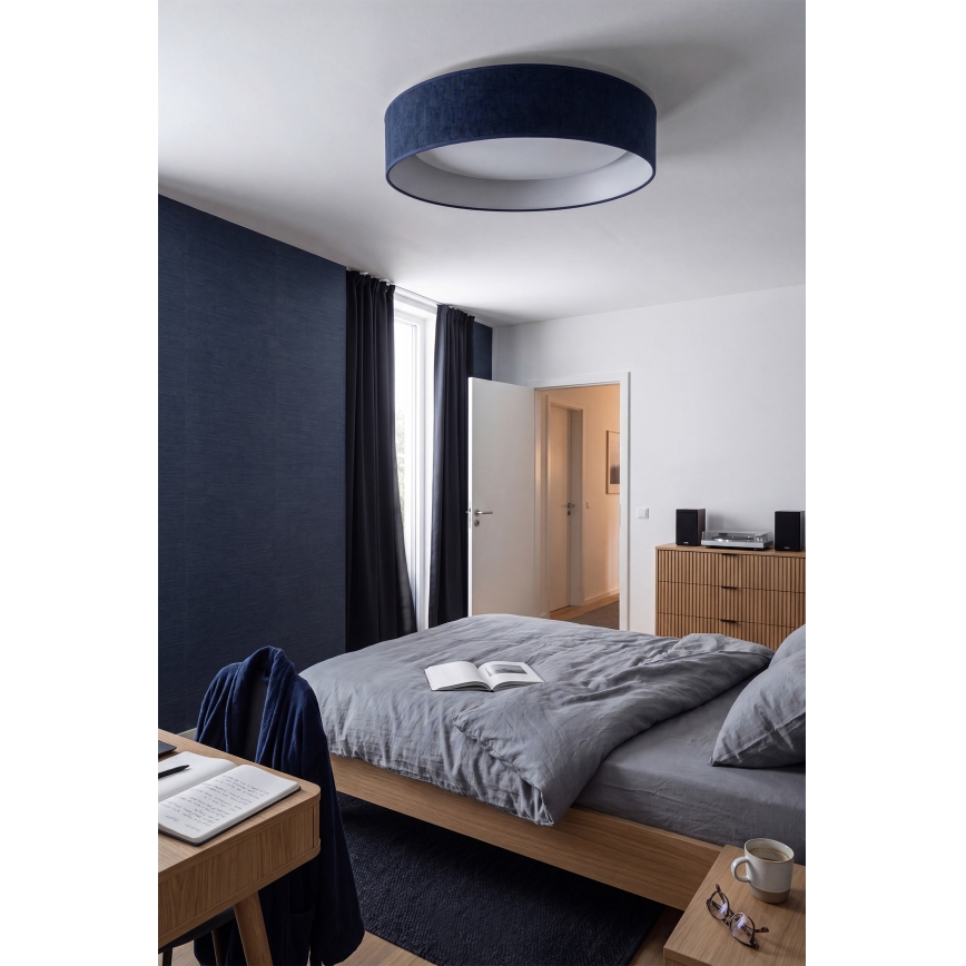 Brilagi - zatemnjivo LED stropno svetilo VELVET SMARTIX, 36 W, 230 V, 3000-6000 K, premer 55 cm, modra, Wi-Fi Tuya Beacon + daljinski upravljalnik