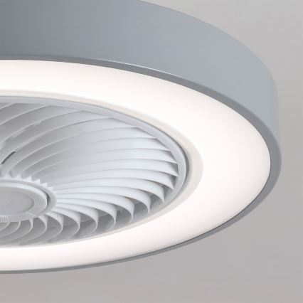 Brilagi - LED zatemnjevalna stropna svetilka z ventilatorjem LED/38W/230V 3000-6500K premer 50 cm siva + daljinski upravljalnik