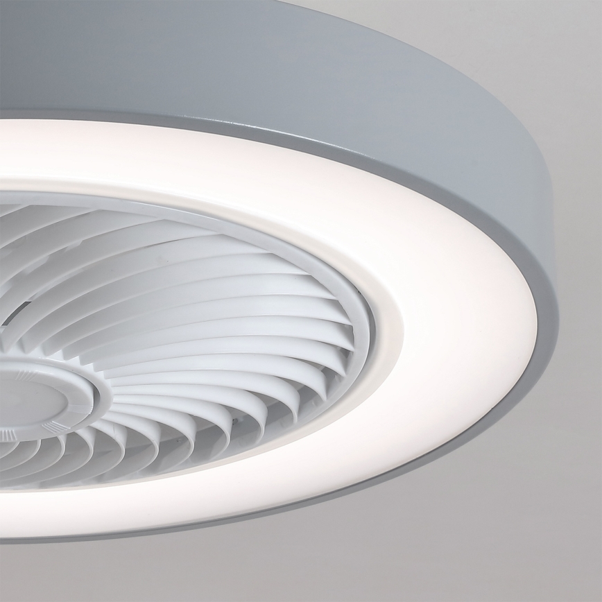 Brilagi - LED zatemnjevalna stropna svetilka z ventilatorjem LED/38W/230V 3000-6500K premer 50 cm siva + daljinski upravljalnik