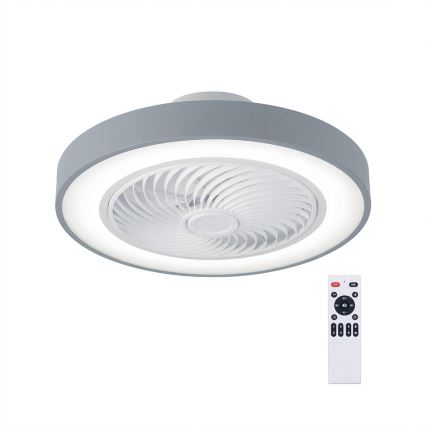 Brilagi - LED zatemnjevalna stropna svetilka z ventilatorjem LED/38W/230V 3000-6500K premer 50 cm siva + daljinski upravljalnik