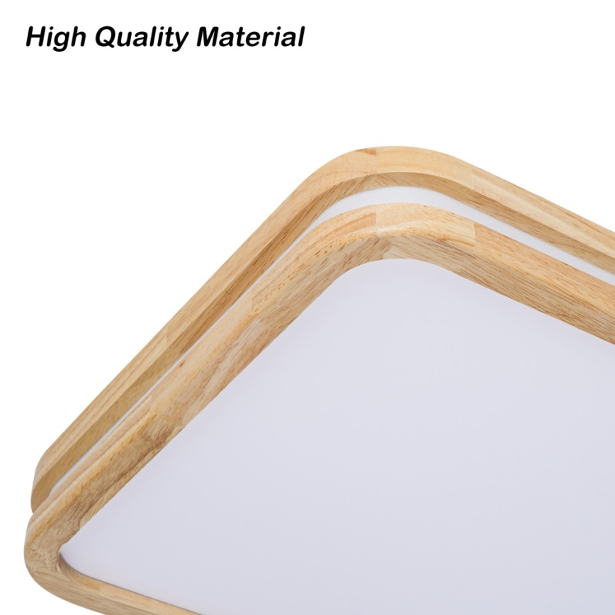 Brilagi - Zatemnljivo LED stropno svetilo MOLINA SQUARE LED/128W/230V 3000-6000K hrast 90x60 cm + daljinski upravljalnik