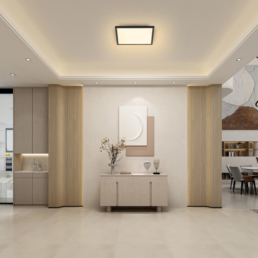 Brilagi - LED zatemnljivo stropno svetilo SLIMFRAME LED/25W/230V 30x30 cm 3000-6000K črna + daljinski upravljalnik