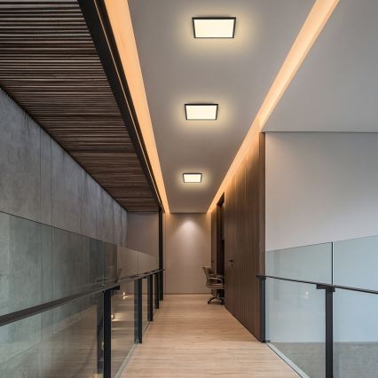Brilagi - LED zatemnljivo stropno svetilo SLIMFRAME LED/25W/230V 30x30 cm 3000-6000K črna + daljinski upravljalnik