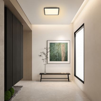 Brilagi - LED zatemnljivo stropno svetilo SLIMFRAME LED/25W/230V 30x30 cm 3000-6000K črna + daljinski upravljalnik