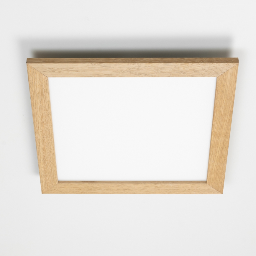 Brilagi - Zatemnjevalna LED stropna svetilka SLIMFRAME WOOD LED/36W/230V 49,5x49,5 cm 3000-6000K rjava + daljinski upravljalnik