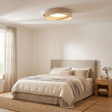 BRILAGI - Zatemnljivo LED stropno svetilo VELVET TWIST LED/36W/230V 3000-6000K premer 65 cm Wi-Fi Tuya Beacon kremna/bež + daljinski upravljalnik