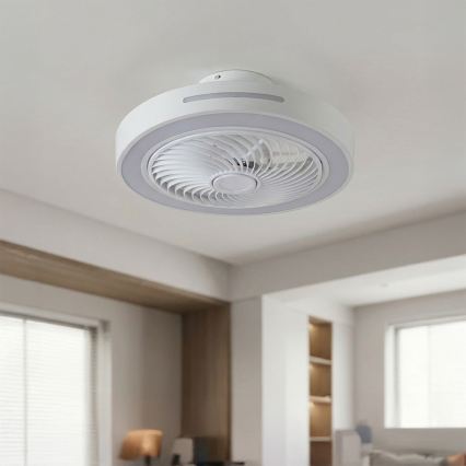 Brilagi - LED zatemnljivo stropno svetilo z ventilatorjem LED/38W/230V 3000-6500K, premer 46 cm, bela + daljinski upravljalnik
