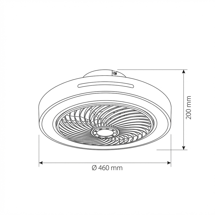 Brilagi - LED zatemnljivo stropno svetilo z ventilatorjem LED/38W/230V 3000-6500K, premer 46 cm, bela + daljinski upravljalnik