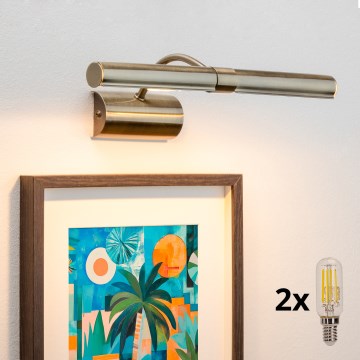 Brilagi - LED Svetilka za slike DANAE 2xE14/4W/230V 3000K bron