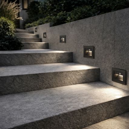 Brilagi - LED svetilo za stopnice s senzorjem STEP LIGHT LED/1,5W/230V IP44 črna
