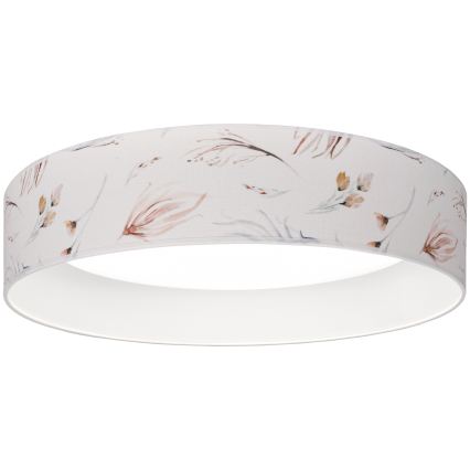 Brilagi - LED stropna svetilka z možnostjo zatemnitve VELVET SMART VARI LED/24W/230V 3000-6500K, premer 45 cm, bela/cvetlični vzorec + daljinski upravljalnik