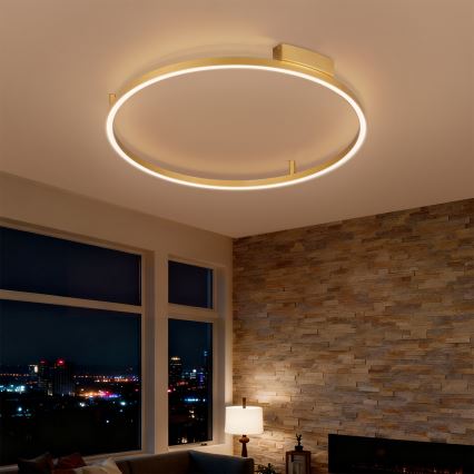 Brilagi - Zatemnjiva stropna LED svetilka PORTOFINO LED/60W/230V 3000-6000K premer 80 cm zlata + daljinski upravljalnik
