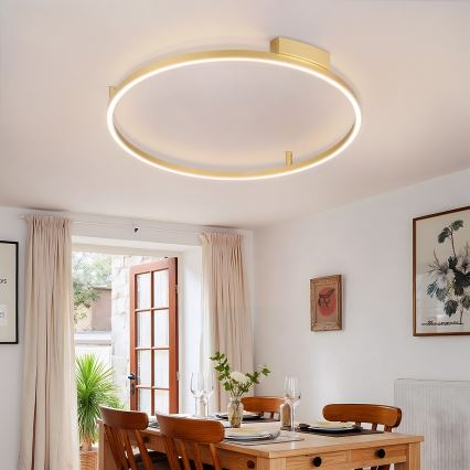 Brilagi - Zatemnjiva stropna LED svetilka PORTOFINO LED/60W/230V 3000-6000K premer 80 cm zlata + daljinski upravljalnik