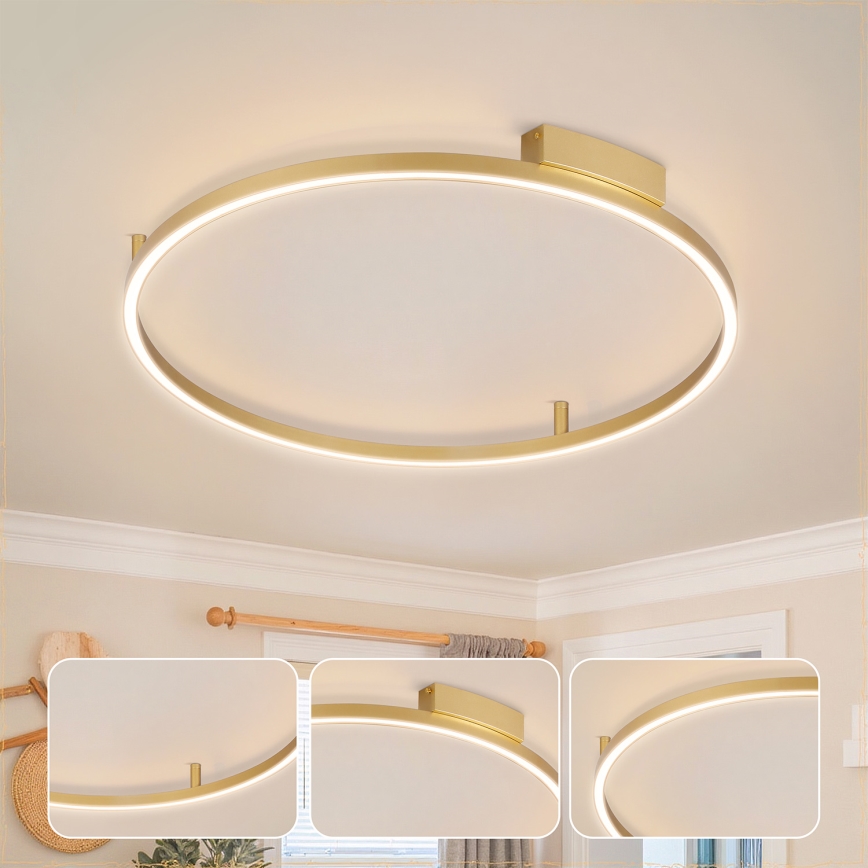 Brilagi - Zatemnjiva stropna LED svetilka PORTOFINO LED/60W/230V 3000-6000K premer 80 cm zlata + daljinski upravljalnik