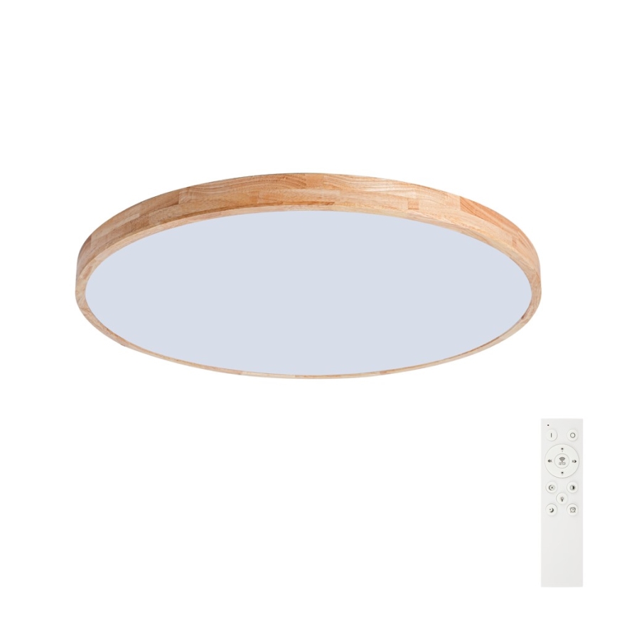 Brilagi - LED stropna svetilka WOODLINE, z možnostjo zatemnitve, LED/100W/230V 3000-6000K, hrast, premer 80 cm + daljinski upravljalnik
