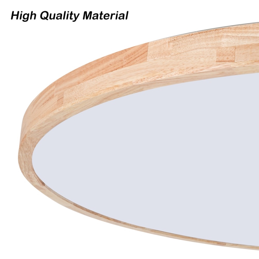 Brilagi - LED stropna svetilka WOODLINE, z možnostjo zatemnitve, LED/100W/230V 3000-6000K, hrast, premer 80 cm + daljinski upravljalnik