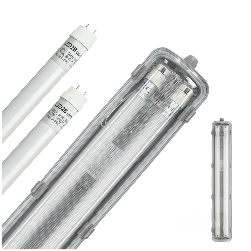 BRILAGI - LED tehnično prahotesno fluorescenčno svetilo OPTIMA T8 2xG13/9W/230V 4000K IP65 67,5 cm