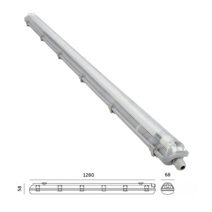 Brilagi - LED tehnično prahotesno fluorescenčno svetilo OPTIMA T8 1xG13/18W/230V 4000K IP65 128 cm
