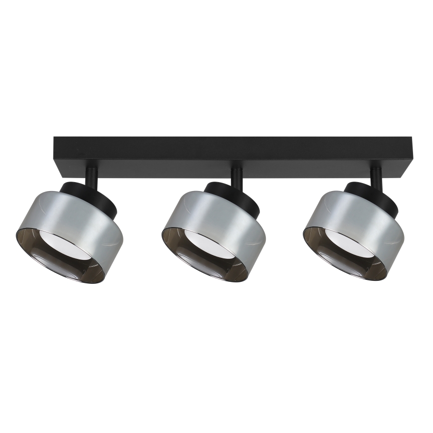 Brilagi - LED Točkovna svetilka AURA LUX 3xGX53/30W/230V črna/dimljena